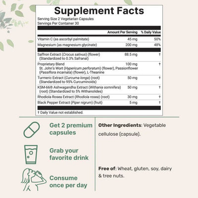 Organic Saffron Plus Advanced Capsules