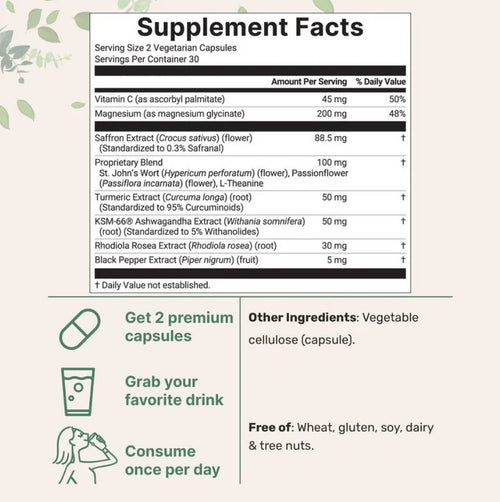 Organic Saffron Plus Advanced Capsules