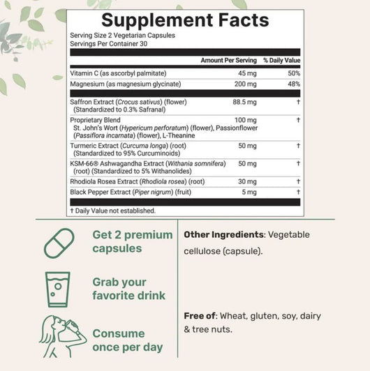 Organic Saffron Plus Advanced Capsules