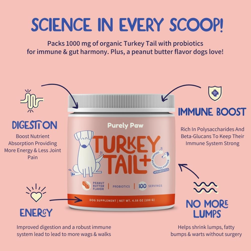 Purely Paw Probiotics Turkey Tail+